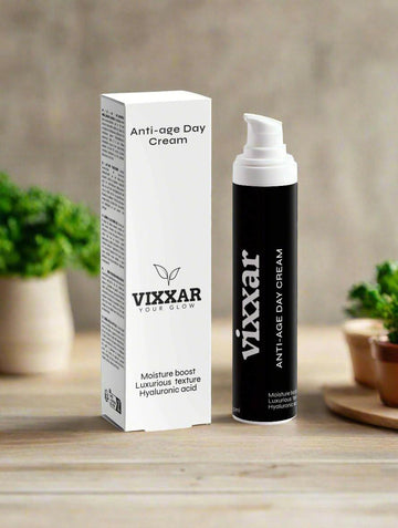 Woman applying Vixxar anti-aging serum to reduce wrinkles