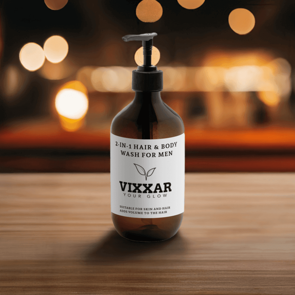 2 - in - 1 Hair & Body Wash for Men – Hydrating & Strengthening Cleanser (490ml) - Vixxar Cosmetiques