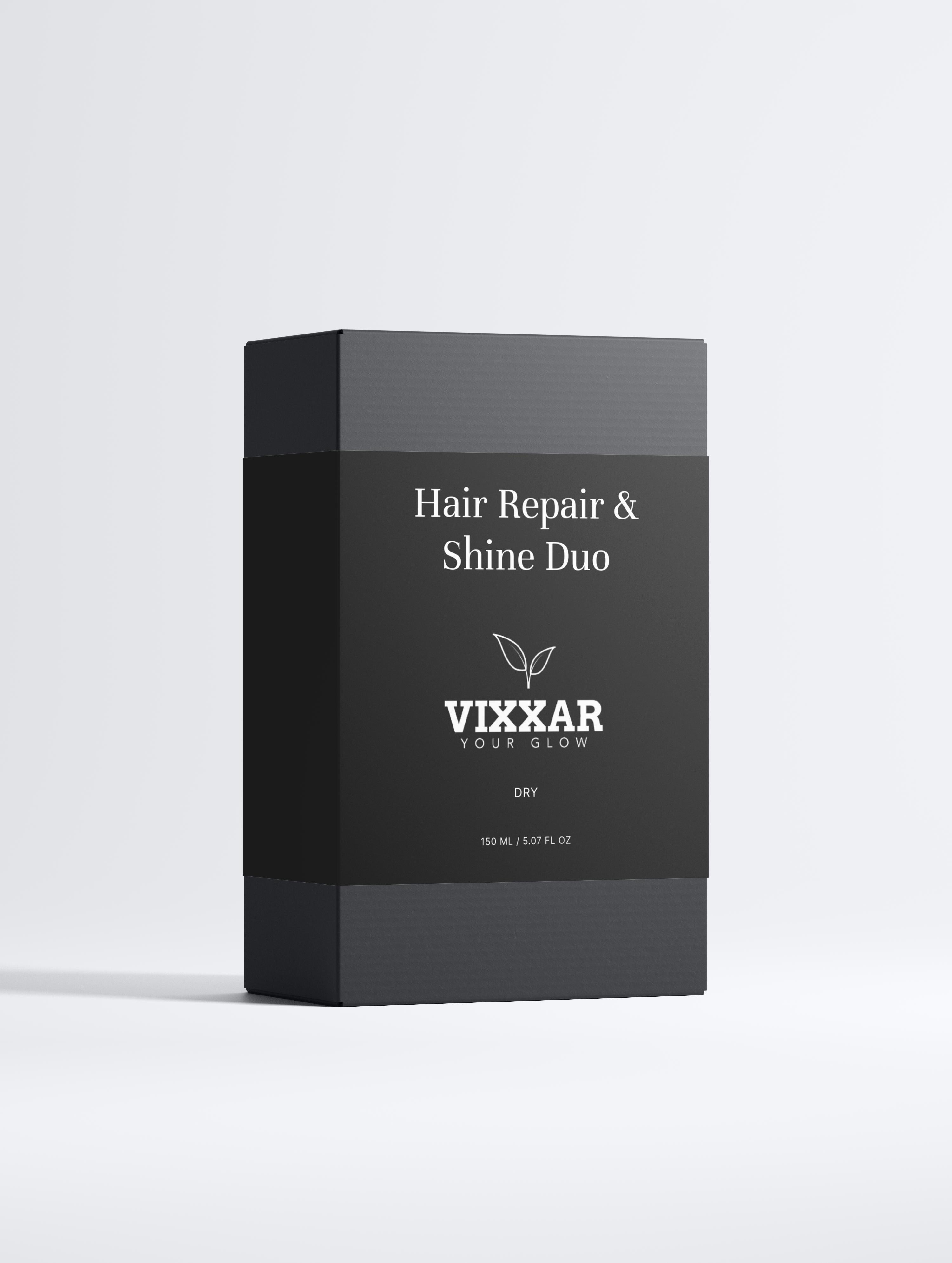 Vixxar Hair Repair & Shine Duo packaging on a white background