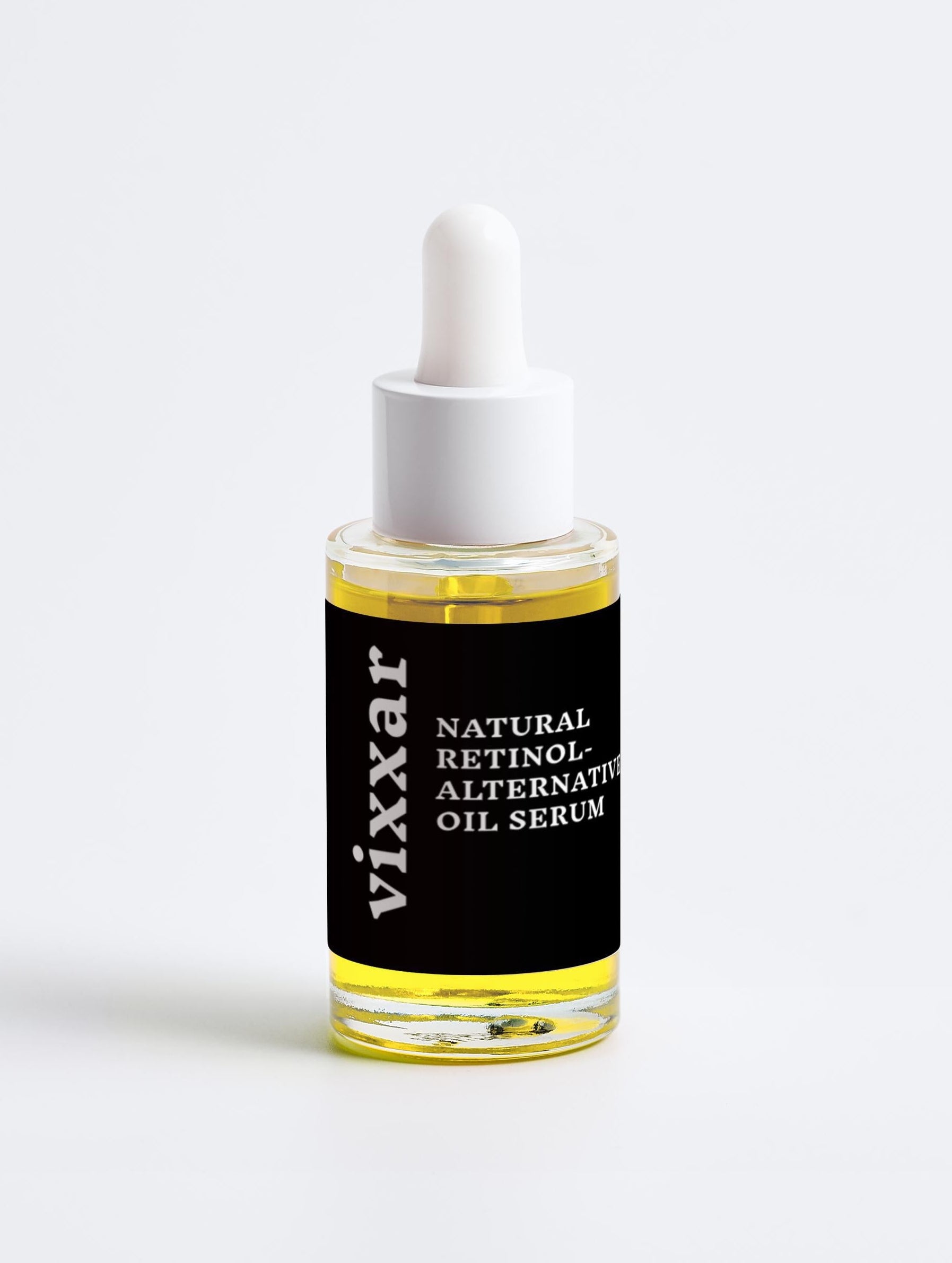 Vixnar oil serum bottle on a white background