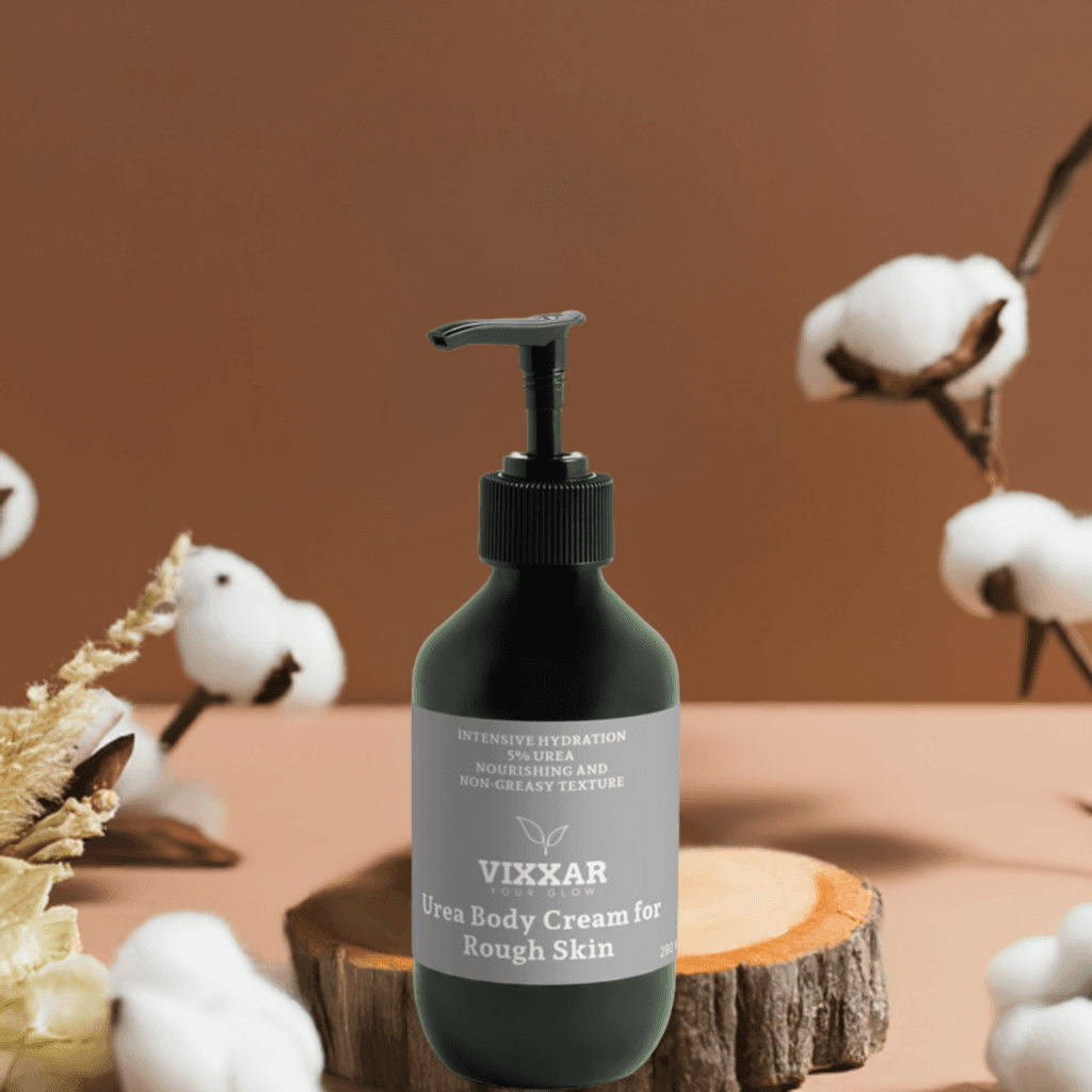 Vixxar Urea Body Cream 280ml for dry, rough, sensitive skin with 5% Urea, intense hydration, soothing, fragrance-free formula.