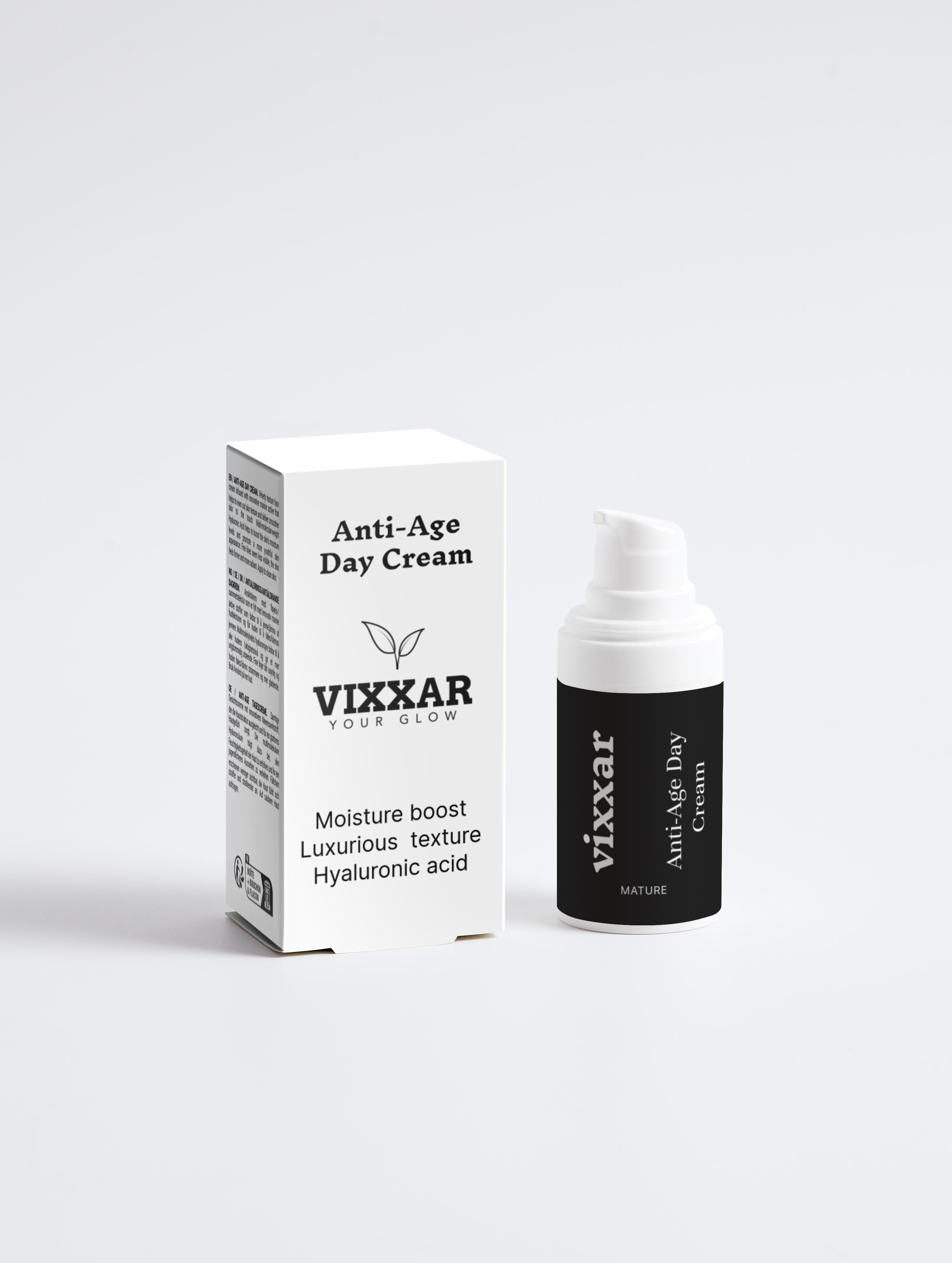 Vixxar anti-age day cream packaging on a white background