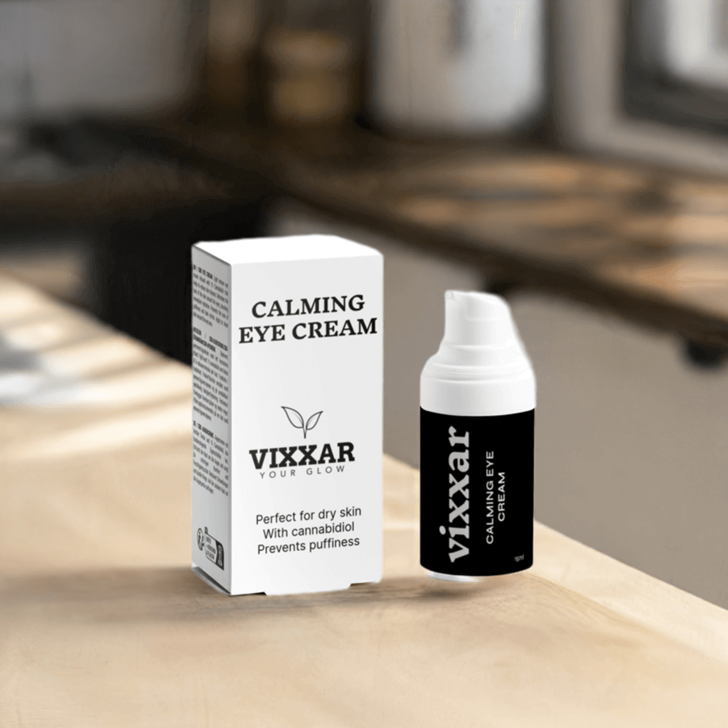 Calming Eye Cream with CBD 15ml – Brighten, Hydrate & Soothe Under-Eyes - Vixxar Cosmetiques
