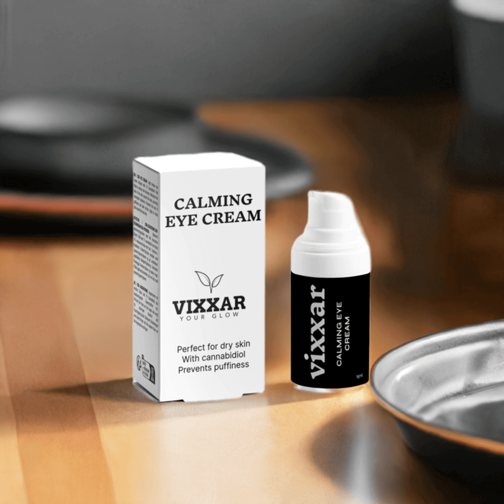 Calming Eye Cream with CBD 15ml – Brighten, Hydrate & Soothe Under-Eyes - Vixxar Cosmetiques