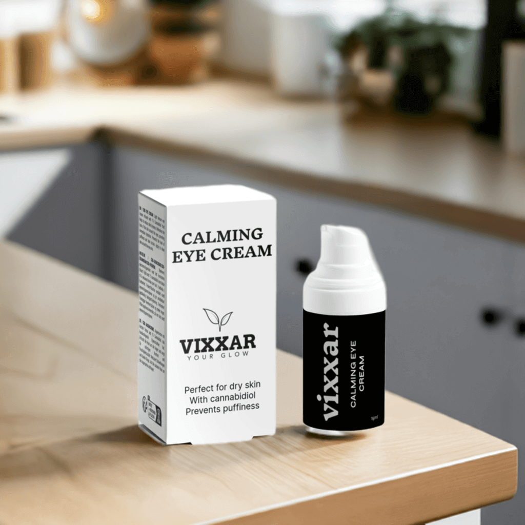 Calming Eye Cream with CBD 15ml – Brighten, Hydrate & Soothe Under-Eyes - Vixxar Cosmetiques
