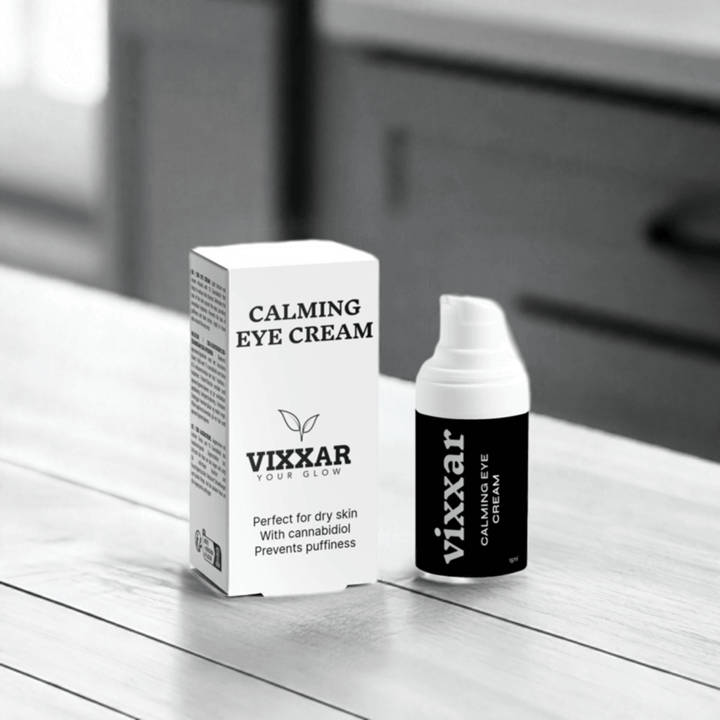Calming Eye Cream with CBD 15ml – Brighten, Hydrate & Soothe Under-Eyes - Vixxar Cosmetiques