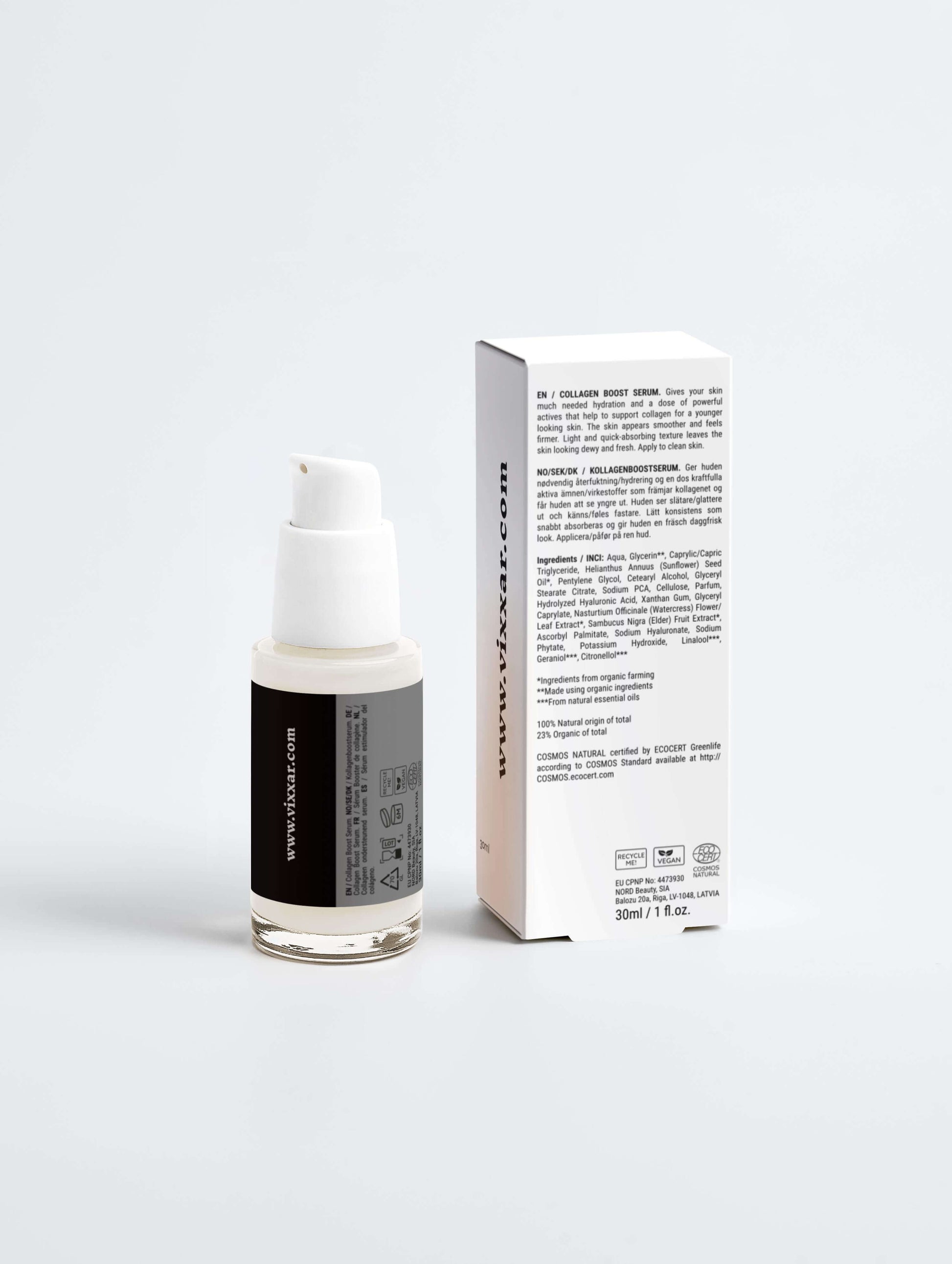 Collagen Boost Serum 30ml â Hydrating Anti-Aging Serum for Plump, Radiant Skin - Vixxar Cosmetiques