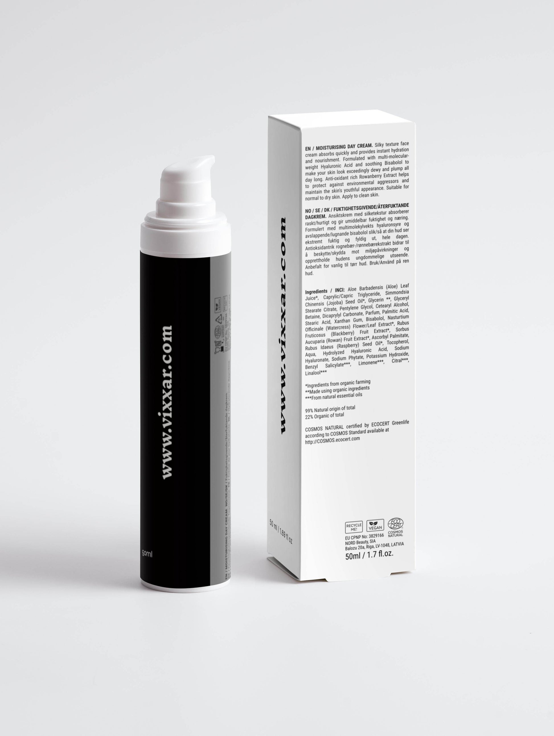 Moisturising Day Cream 50ml – Silky Hydration for Dewy, Radiant Skin - Vixxar Cosmetiques