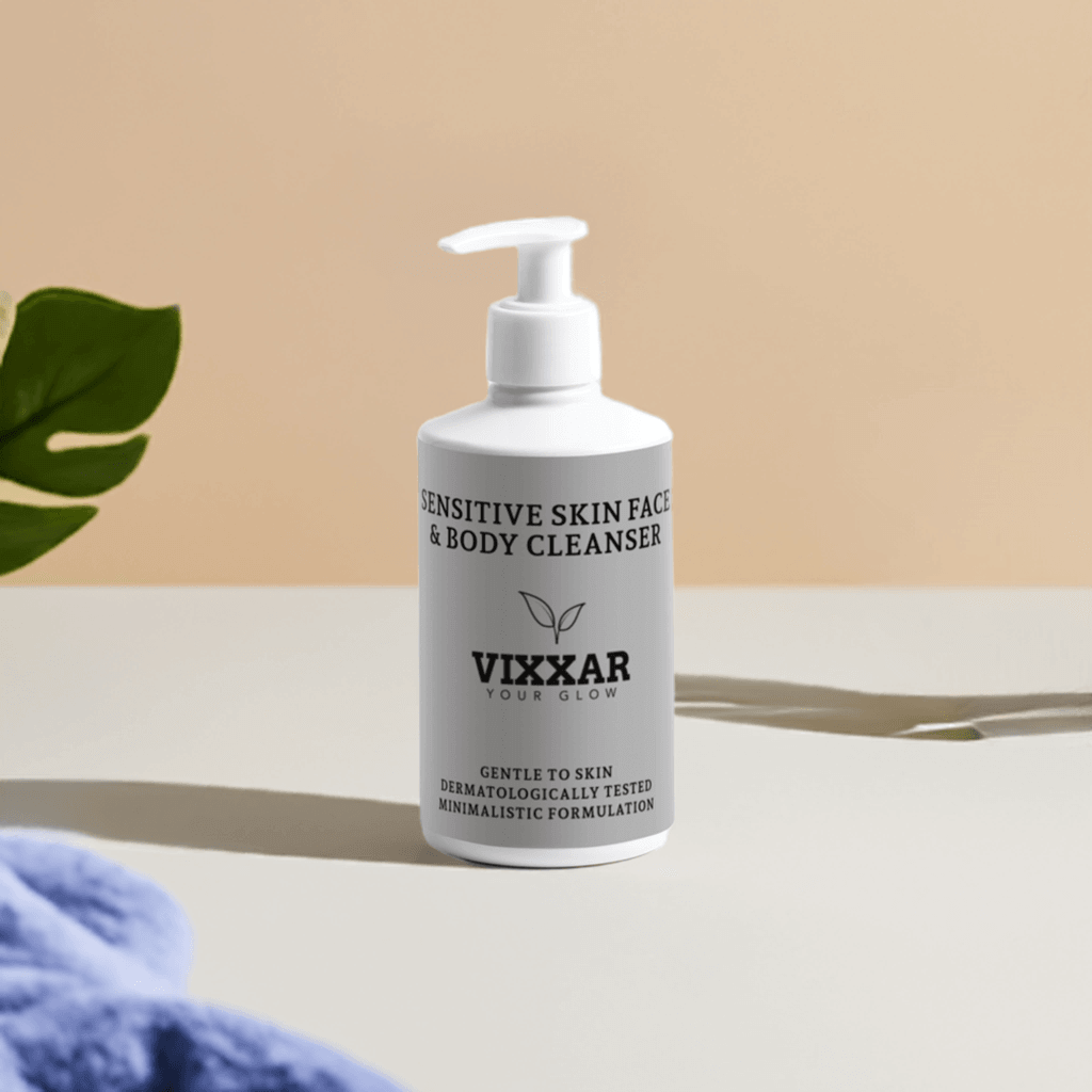 Sensitive Skin Face & Body Cleanser 290ml – Ultra-Gentle Cleanser for Delicate Skin - Vixxar Cosmetiques