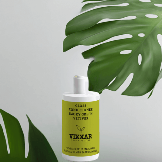 Gloss Conditioner with Smoky Green Vetiver – Nourish, Smooth & Prevent Split Ends (370ml) - Vixxar Cosmetiques