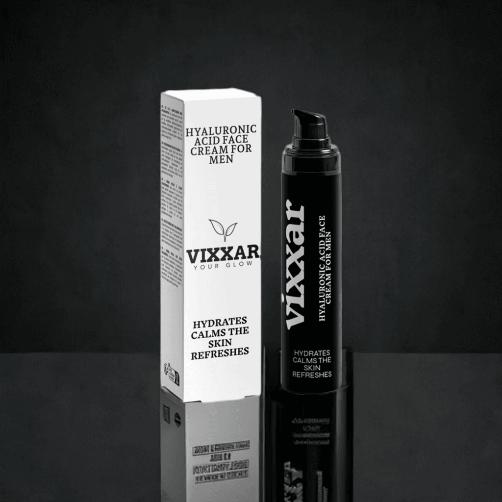 Hyaluronic Acid Face Cream for Men – Lightweight, Fast - Absorbing Hydration (50ml) - Vixxar Cosmetiques
