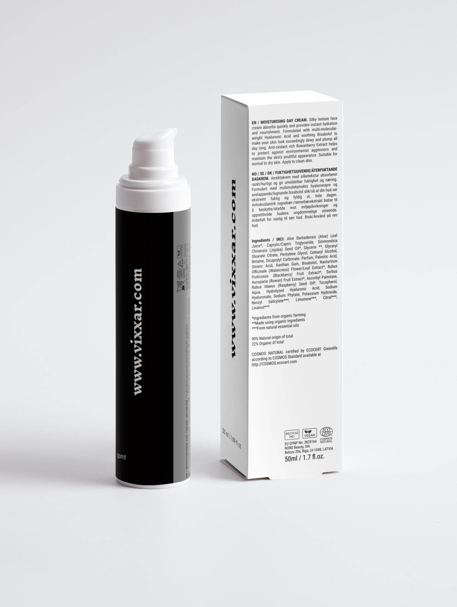 Shop Vixxar Moisturising Day Cream — vegan, cruelty-free hydrating face cream. Free shipping USA over $100.