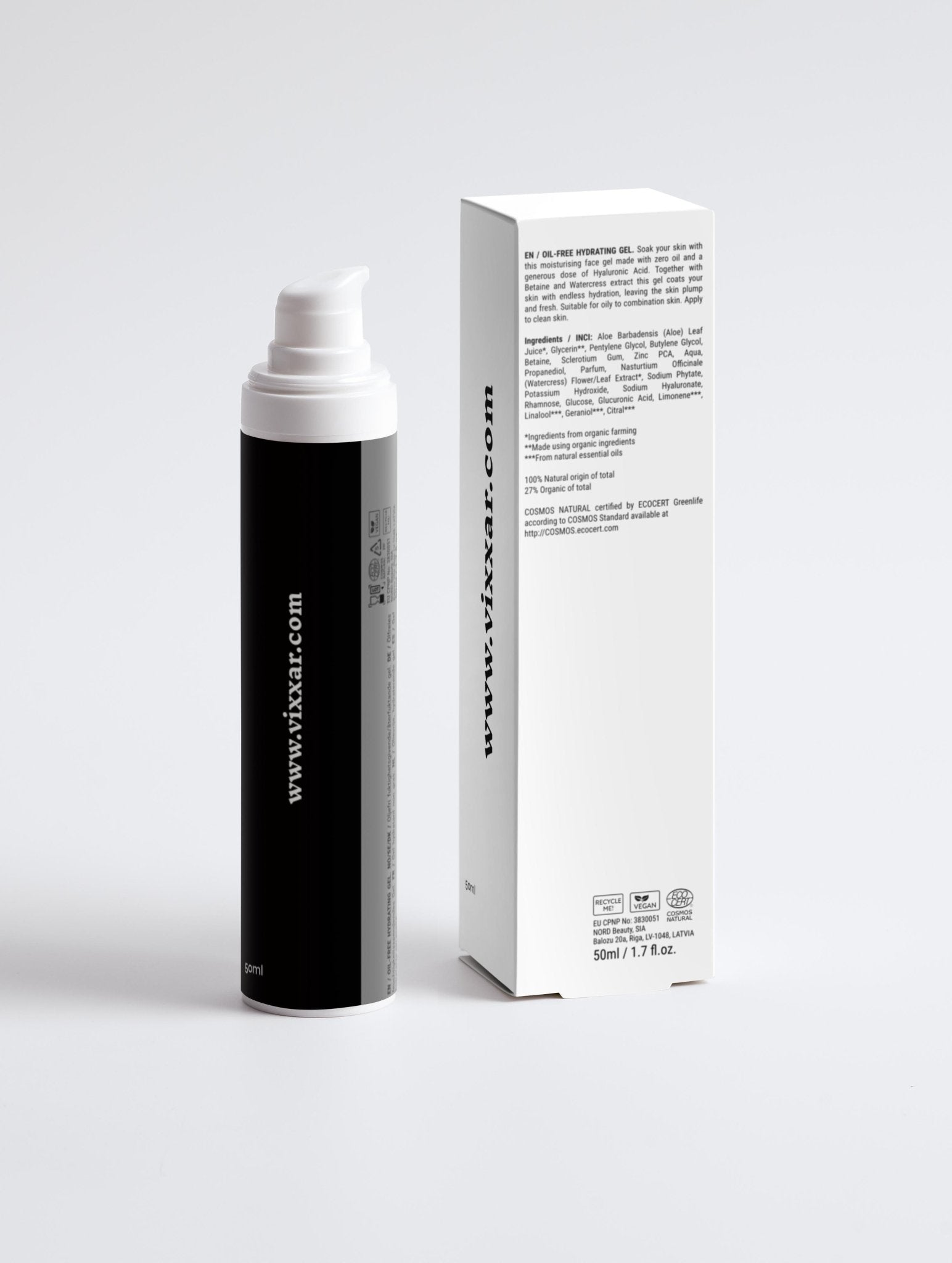 Oil - Free Hyaluronic Acid Hydrating Gel 50ml - Vixxar Cosmetiques