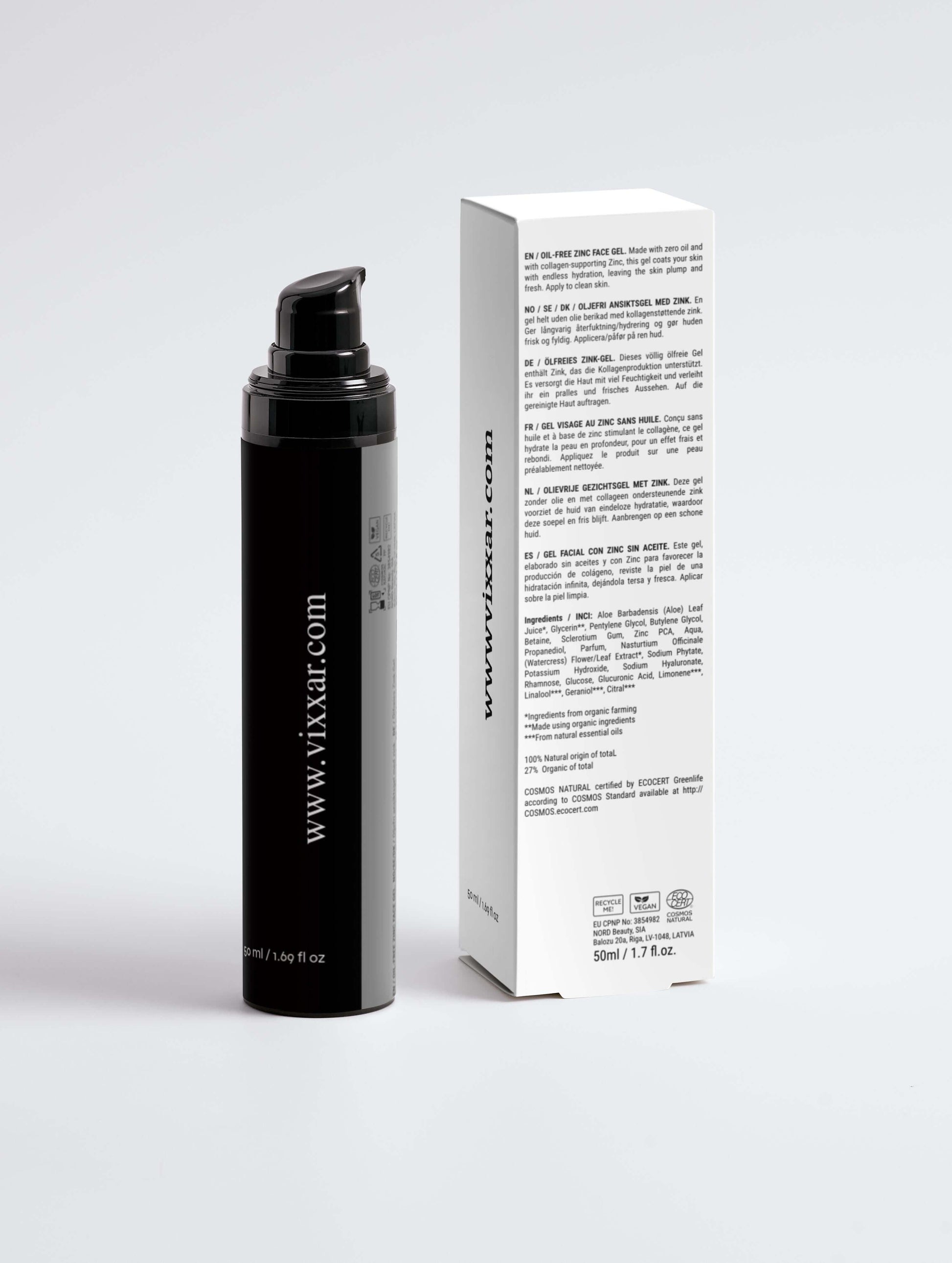 Vixxar Oil-Free Zinc Face Gel for Men - Lightweight Hydration, Shine Control, perfect for sensitive and breakout-prone skin.