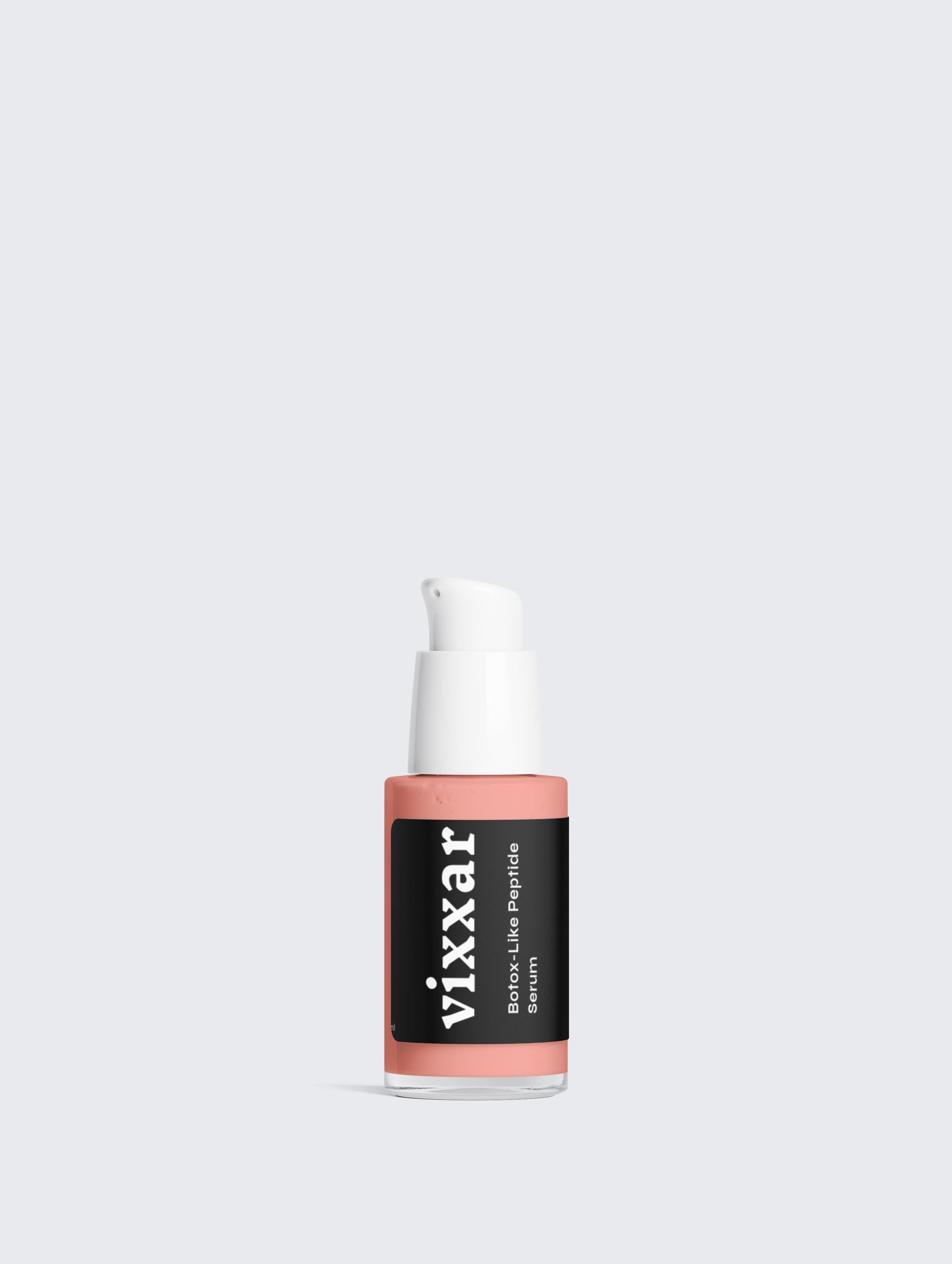 Vixxar's Peptide Serum for Hydrating Skincare and Anti-Aging, featuring a sleek design for refined, youthful-looking skin.