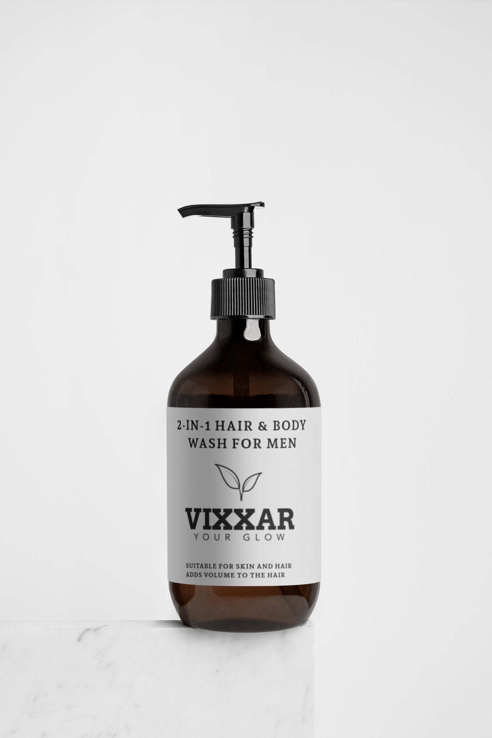 2-in-1 Hair & Body Wash for Men â Hydrating & Strengthening Cleanser (490ml) - Vixxar Cosmetiques
