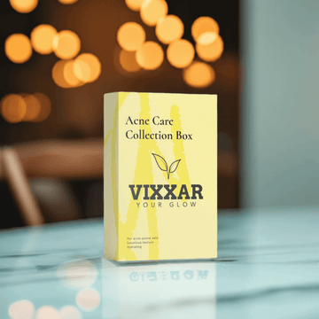 Acne Care Collection Box | Clear & Balanced Skin Routine - Includes Cleansing Foam, AHA Peeling Concentrate, Acne Spot Care - Vixxar Cosmetiques