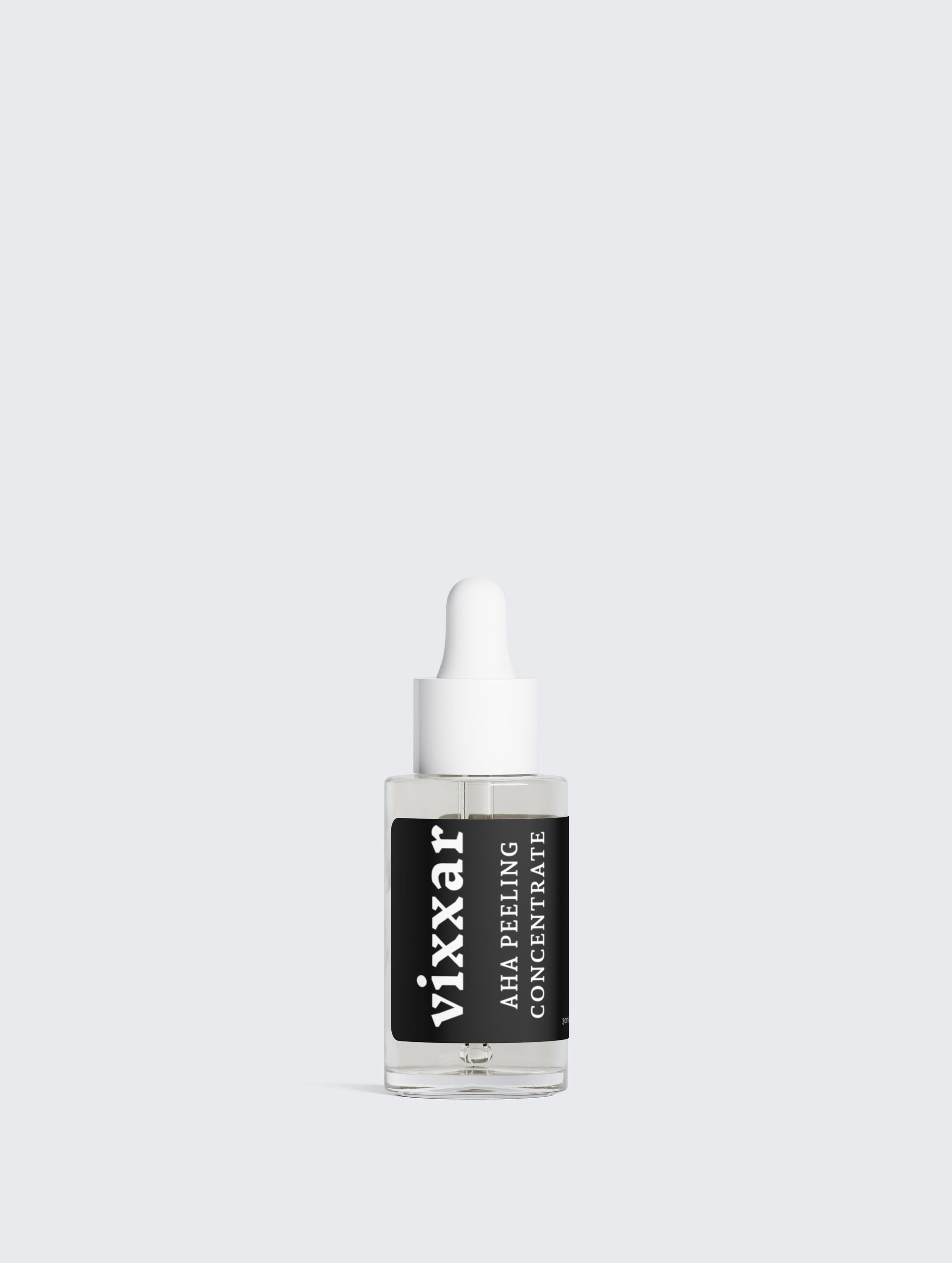 AHA Peeling Concentrate 30ml bottle with dropper, lactic and hyaluronic acid exfoliator for glowing, hydrated skin.