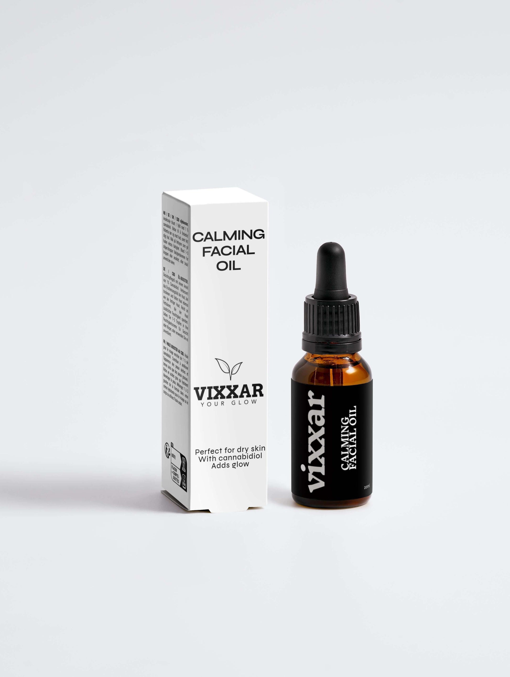 Calming Facial Oil 20ml – Organic Glow-Boosting Oil for Dry & Mature Skin - Vixxar Cosmetiques