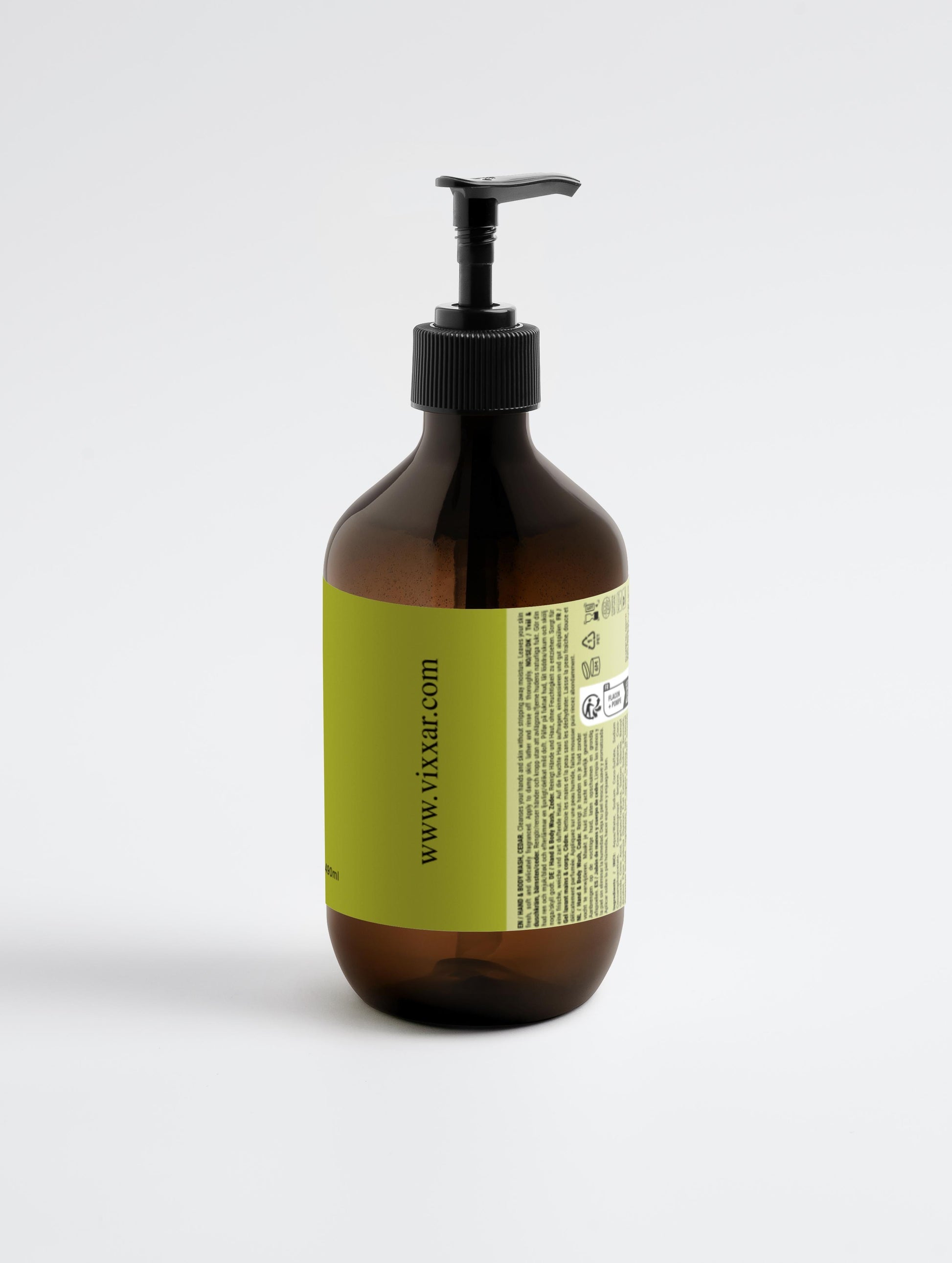 Peppermint & Dark Cedar Hand & Body Wash â Hydrating Vegan Cleanser (490ml) - Vixxar Cosmetiques