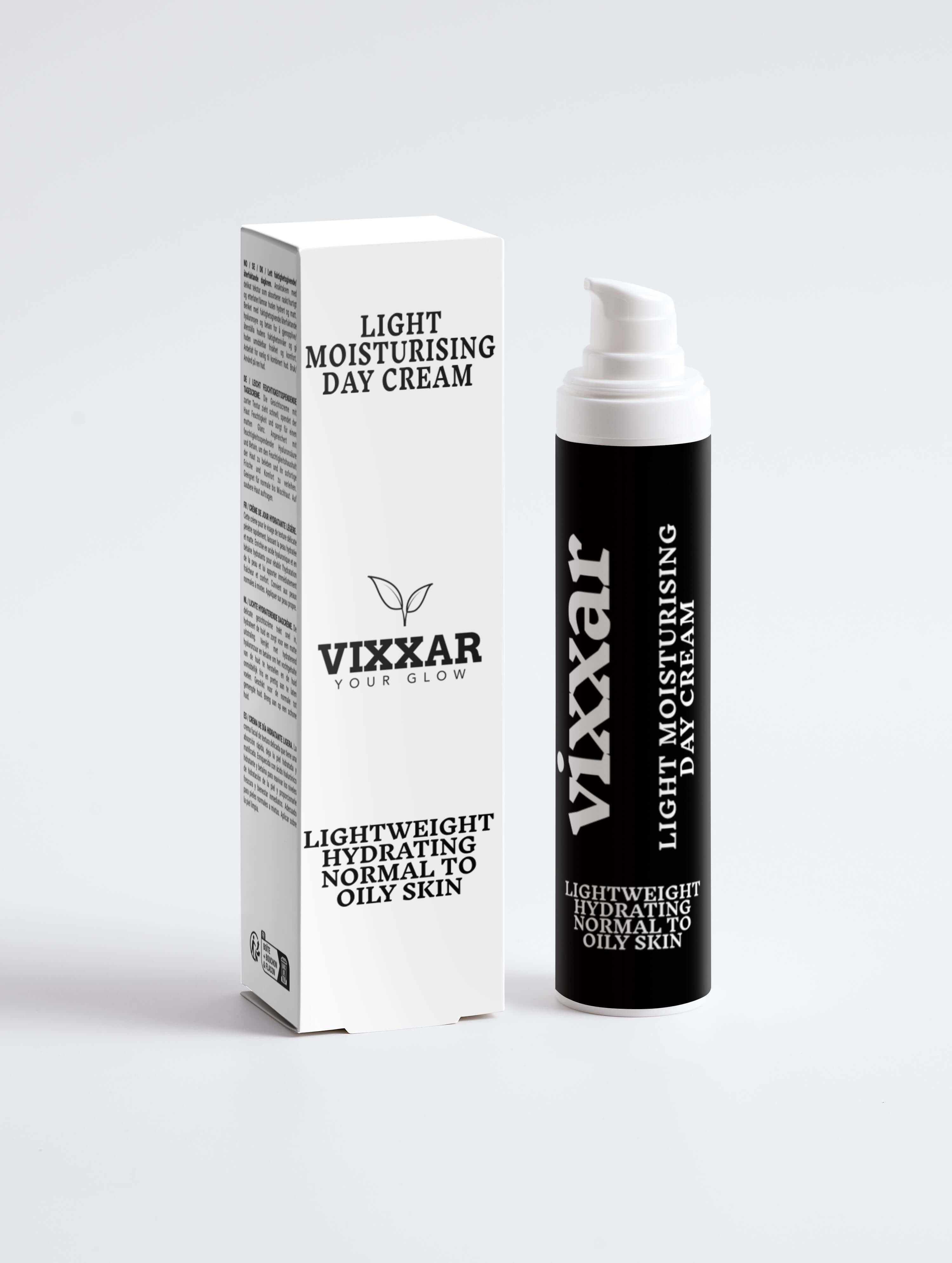 Lightweight Moisturising Day Cream – Fast-Absorbing, Matte Finish (50ml) - Vixxar Cosmetiques