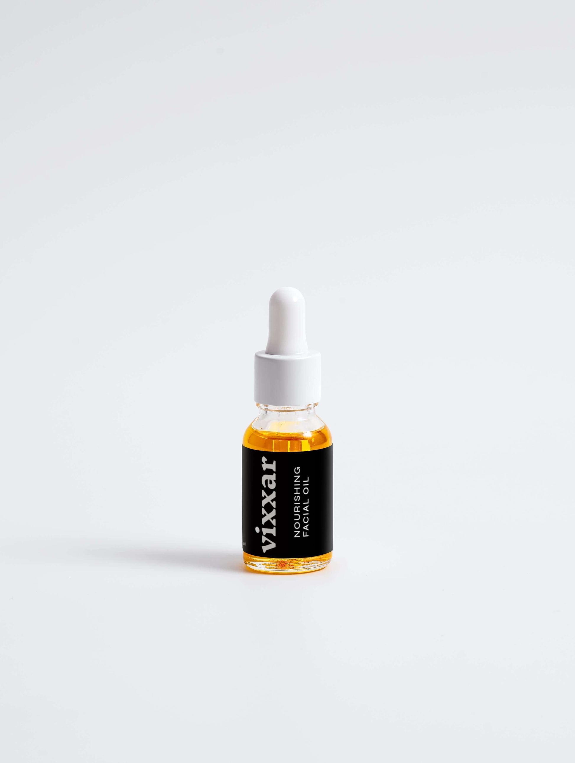 Nourishing Organic Facial Oil 15ml bottle for anti-aging and radiant skin