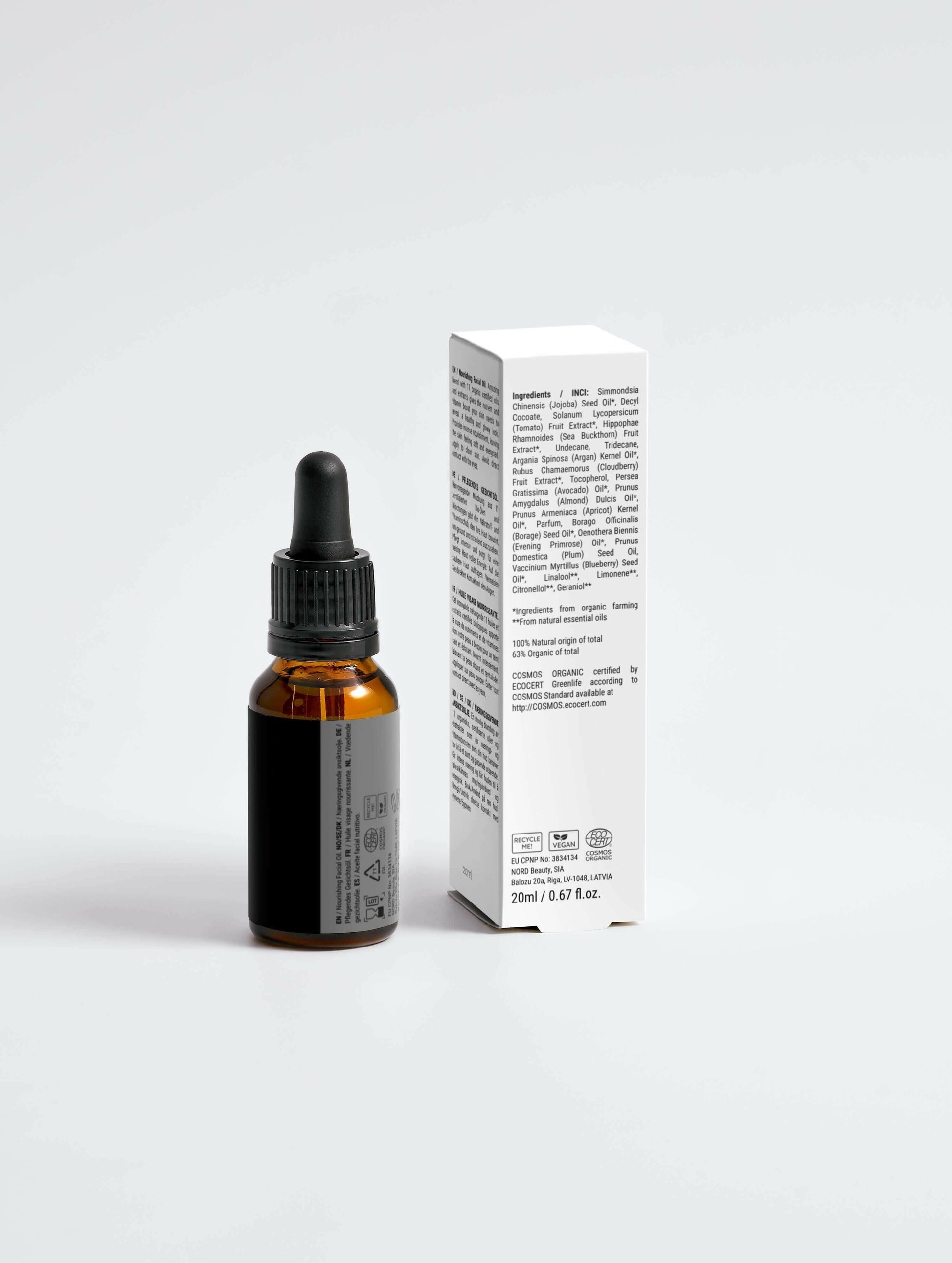 Nourishing Facial Oil 20ml – Hydrating & Anti-Aging Glow Booster for Dry and Mature Skin - Vixxar Cosmetiques