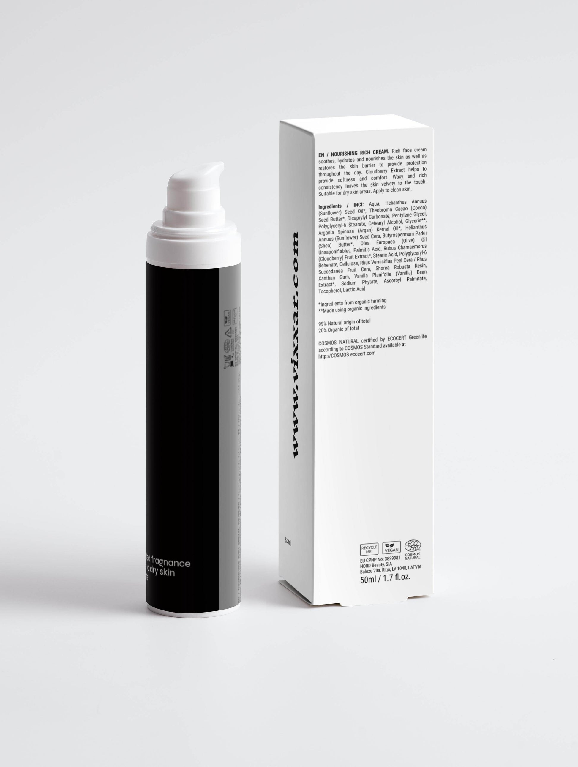 Nourishing Rich Cream 50ml – Deep Hydration for Dry, Sensitive & Mature Skin - Vixxar Cosmetiques