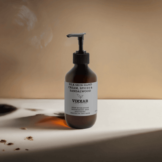 Silk Skin Hand Cream – Spices & Sandalwood | Deep Moisture & Fast Absorption - Vixxar Cosmetiques