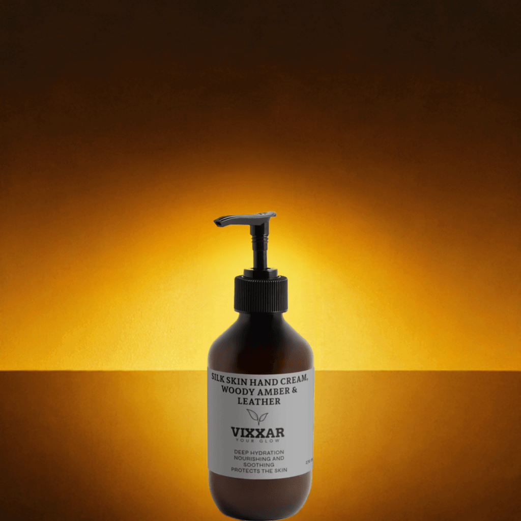 Silk Skin Hand Cream – Woody Amber & Leather | Deep Hydration, Non-Greasy - Vixxar Cosmetiques