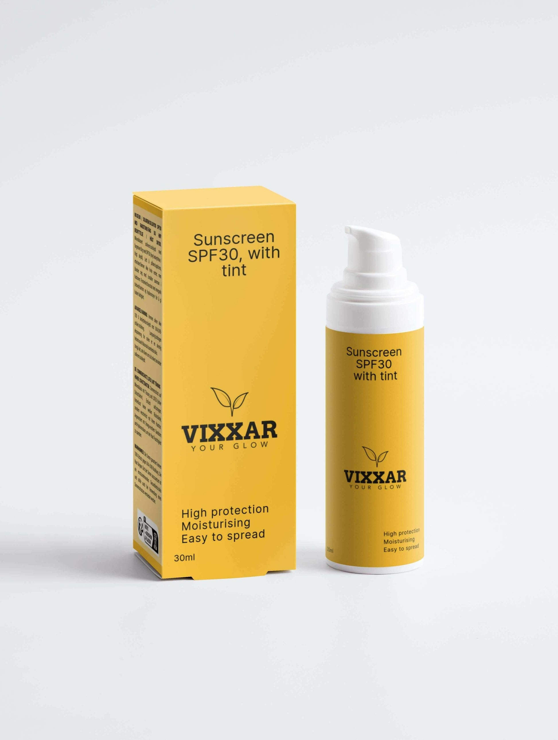 Tinted Mineral Sunscreen SPF30 – Hydrating, Lightweight & Glow-Enhancing - Vixxar Cosmetiques