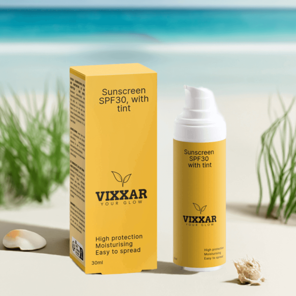 Tinted Mineral Sunscreen SPF30 – Hydrating, Lightweight & Glow-Enhancing - Vixxar Cosmetiques