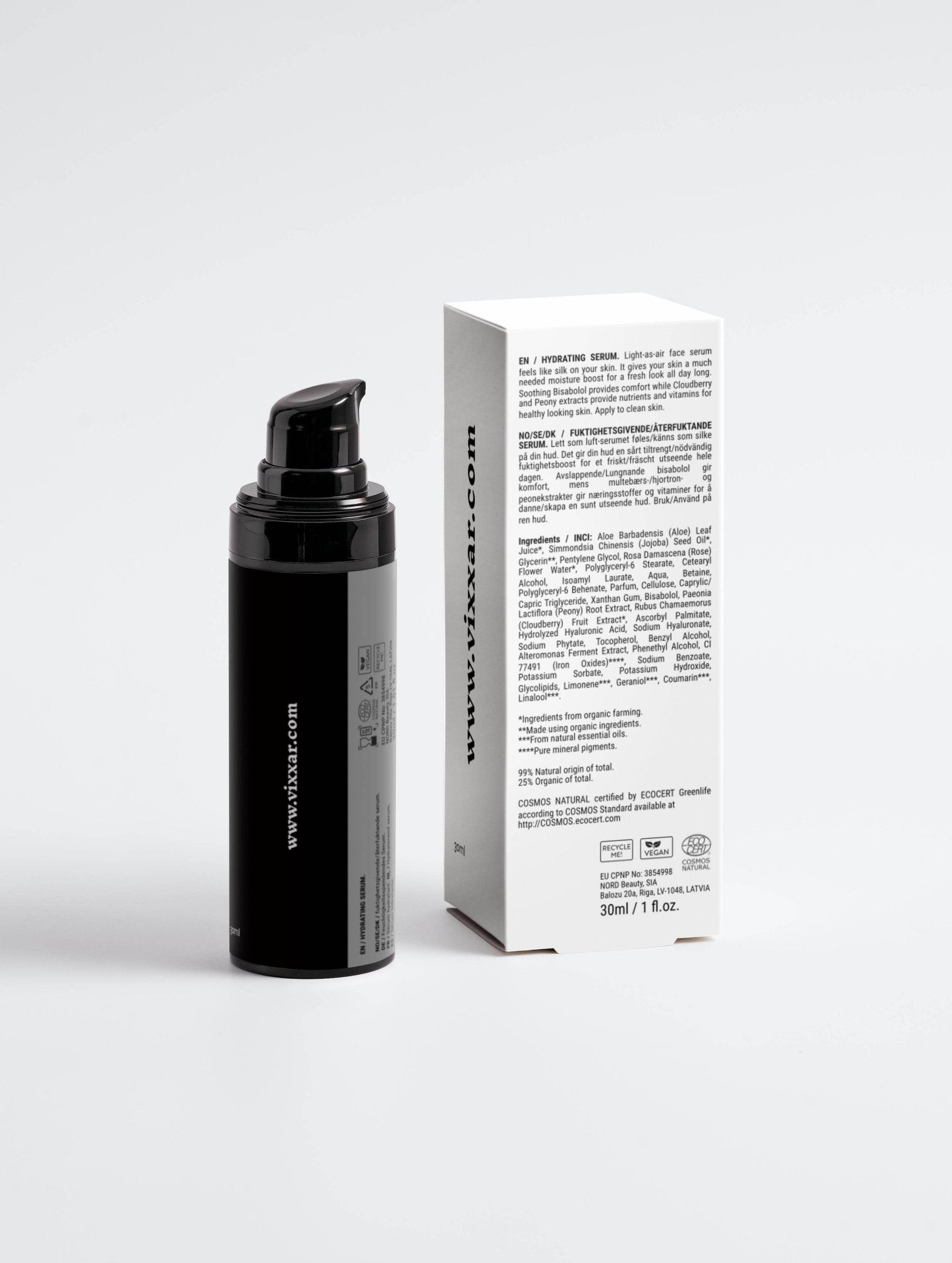 Silky Hydrating Serum 30ml – Lightweight Vegan Serum for Radiant, Dewy Skin - Vixxar Cosmetiques