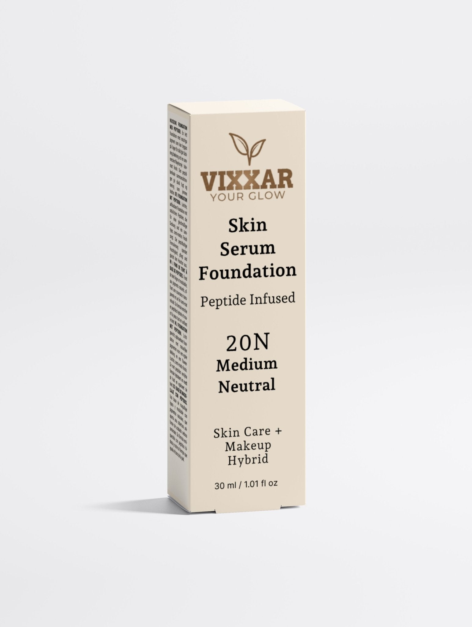 Skin Serum Foundation, 20 Medium Neutral - Vixxar Natural SkincareFoundationDefault