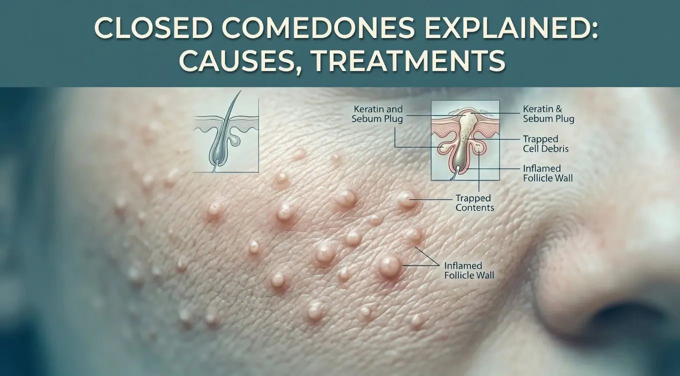 Closed Comedones Explained, Causes, Treatments - Vixxar Natural Skincare