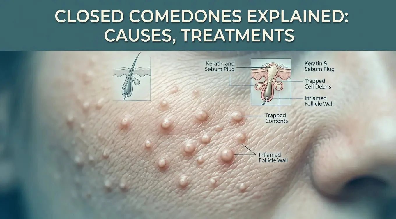 Closed Comedones Explained, Causes, Treatments - Vixxar Natural Skincare