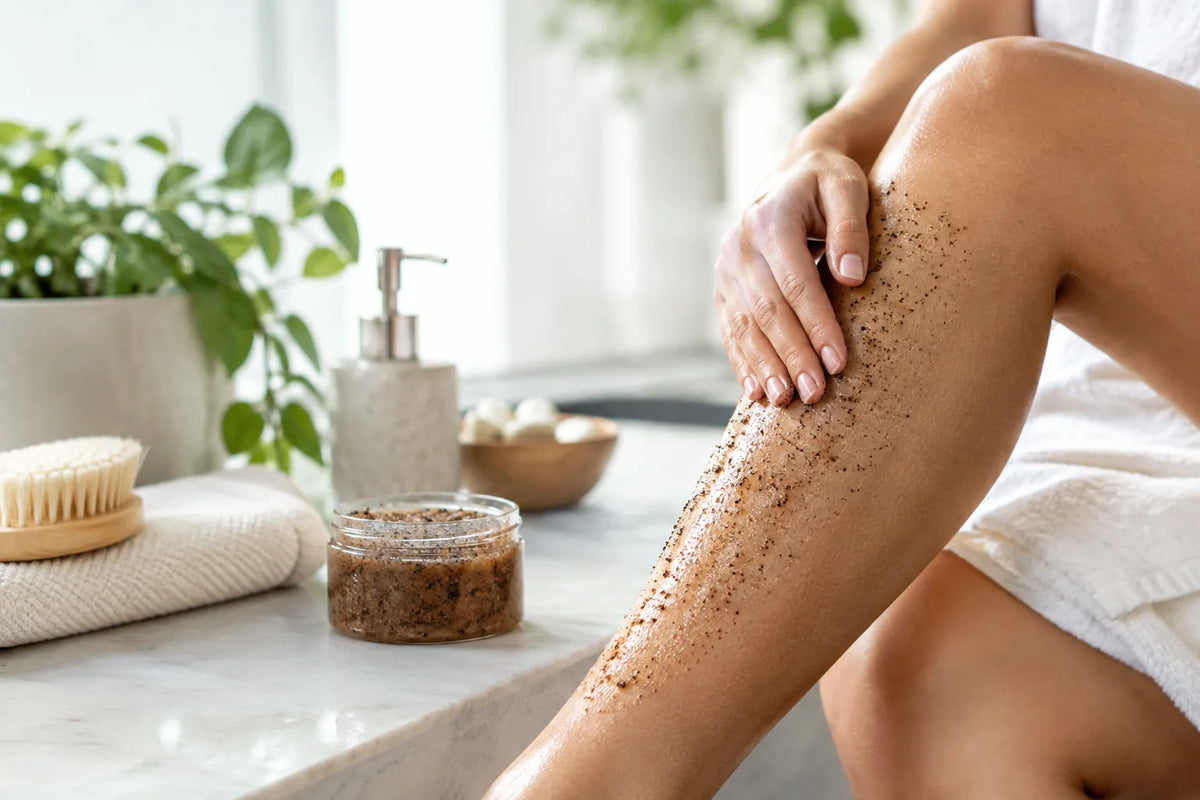 How to use an exfoliating body scrub on sensitive skin