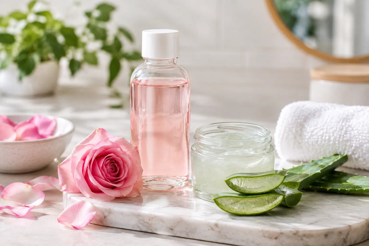How to build a rose water and aloe routine for sensitive skin