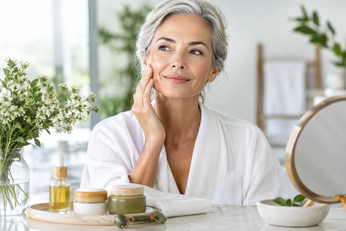 Build an organic anti-aging skincare routine for mature skin