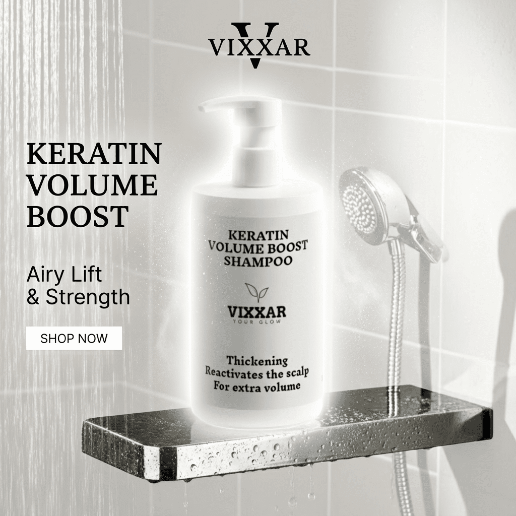 Discover the Power of Keratin Volume Boost Shampoo: Achieve Fuller, Healthier Hair Naturally - Vixxar Cosmetiques