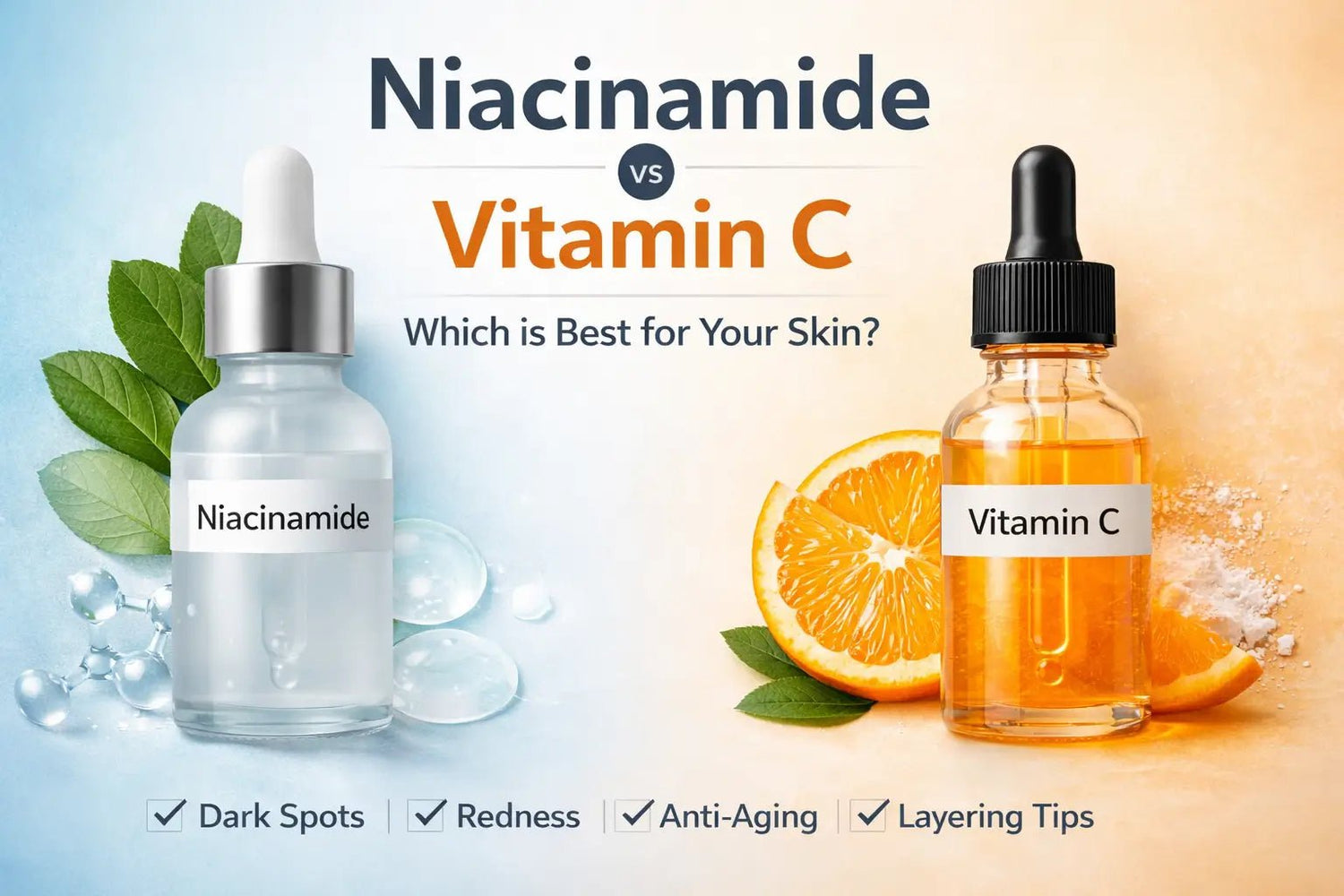 Niacinamide vs Vitamin C - Vixxar Cosmetiques
