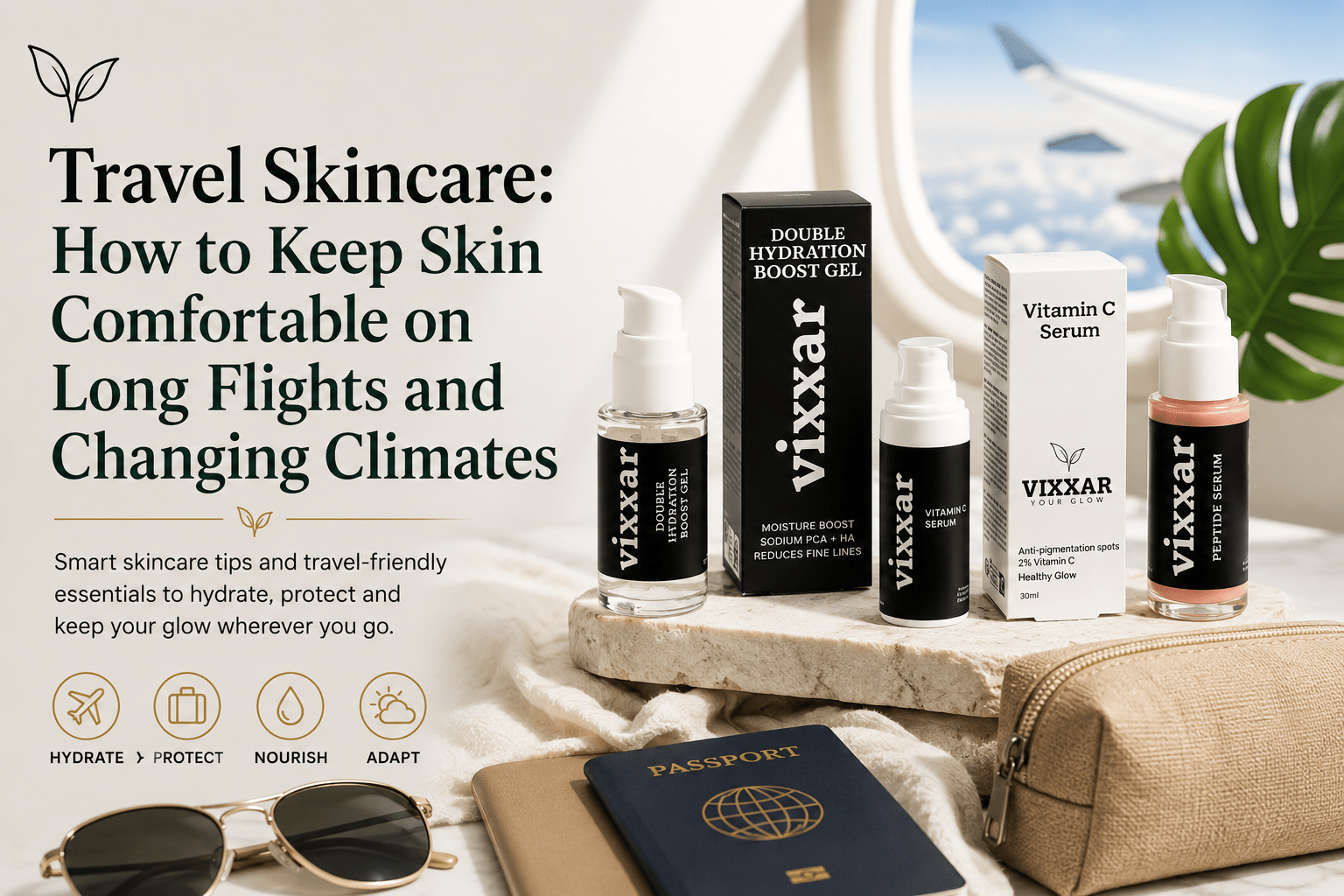 Travel Skincare: How to Keep Skin Comfortable on Long Flights and Changing Climates