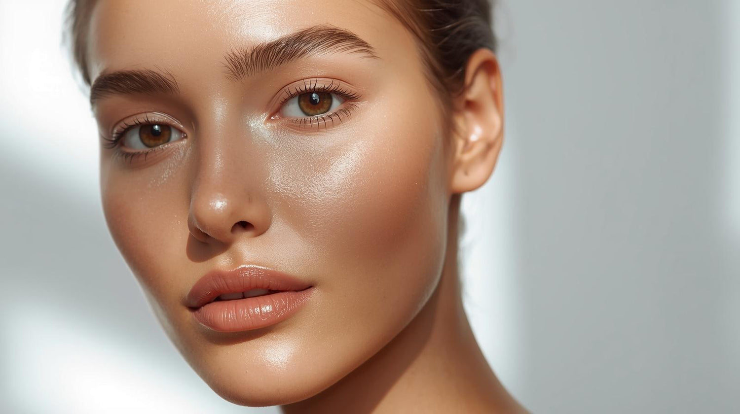 glowing glass skin with smooth hydrated texture