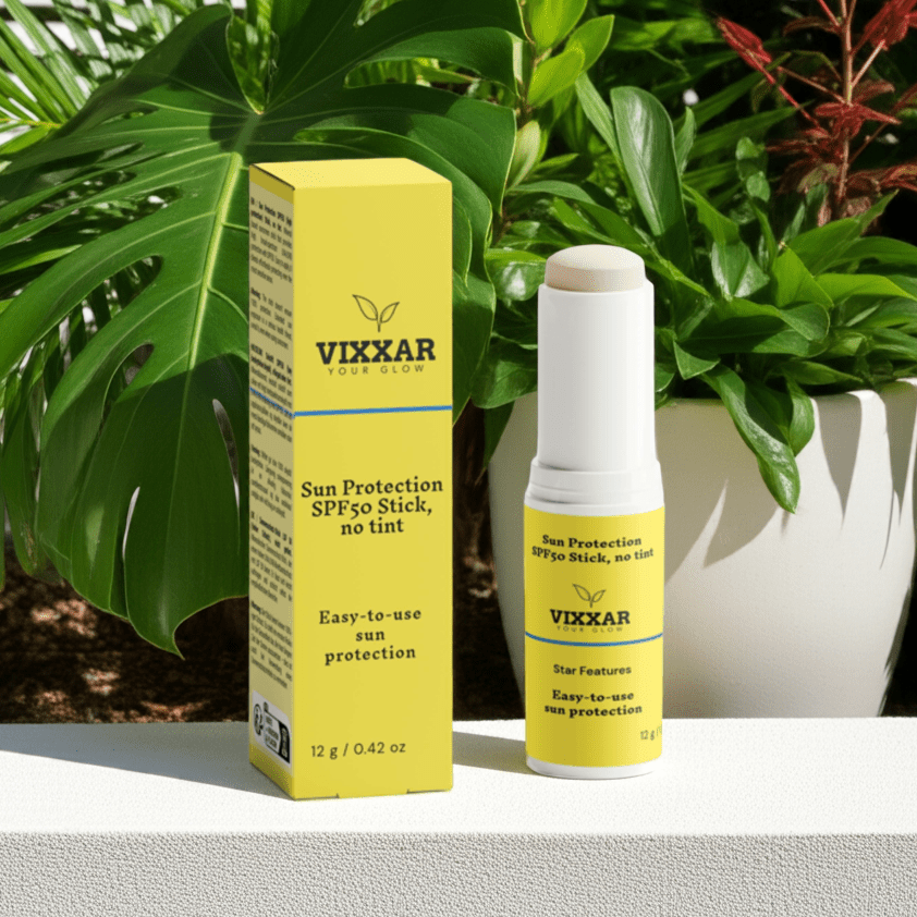 Sun Protection SPF50 Stick No Tint – Invisible Finish Rice Oil & Jojoba Vixxar