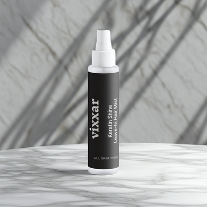 Leave-in hair mist with keratin by Vixxar adds instant shine and protects against heat damage