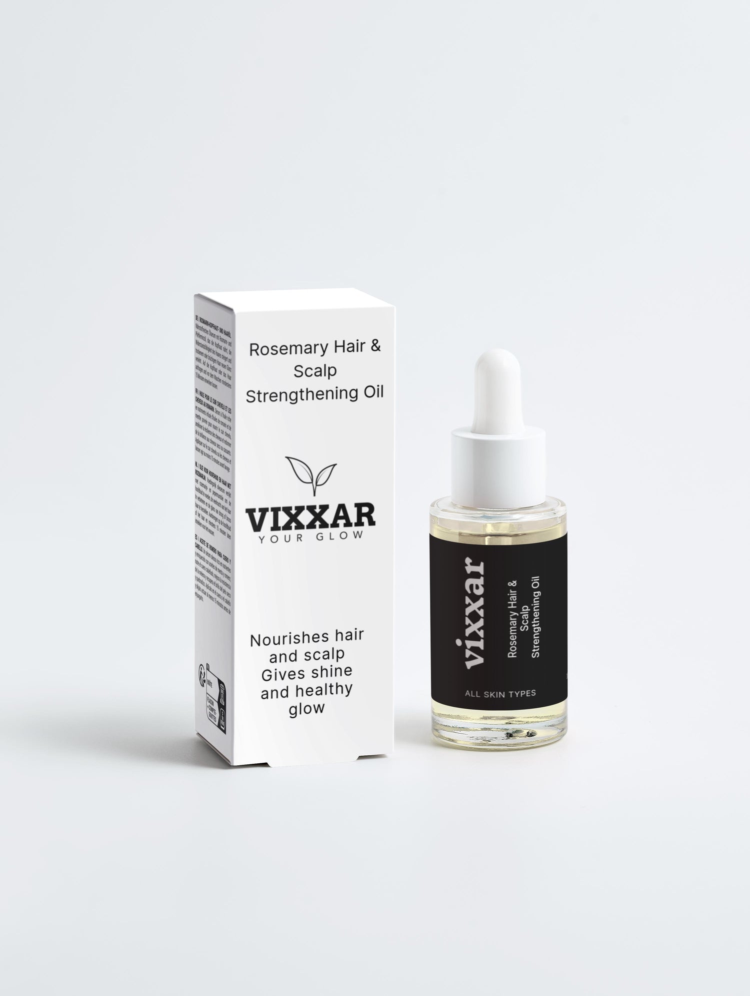 Lightweight rosemary oil 30ml for scalp care, hair growth, and root strengthening Vixxar