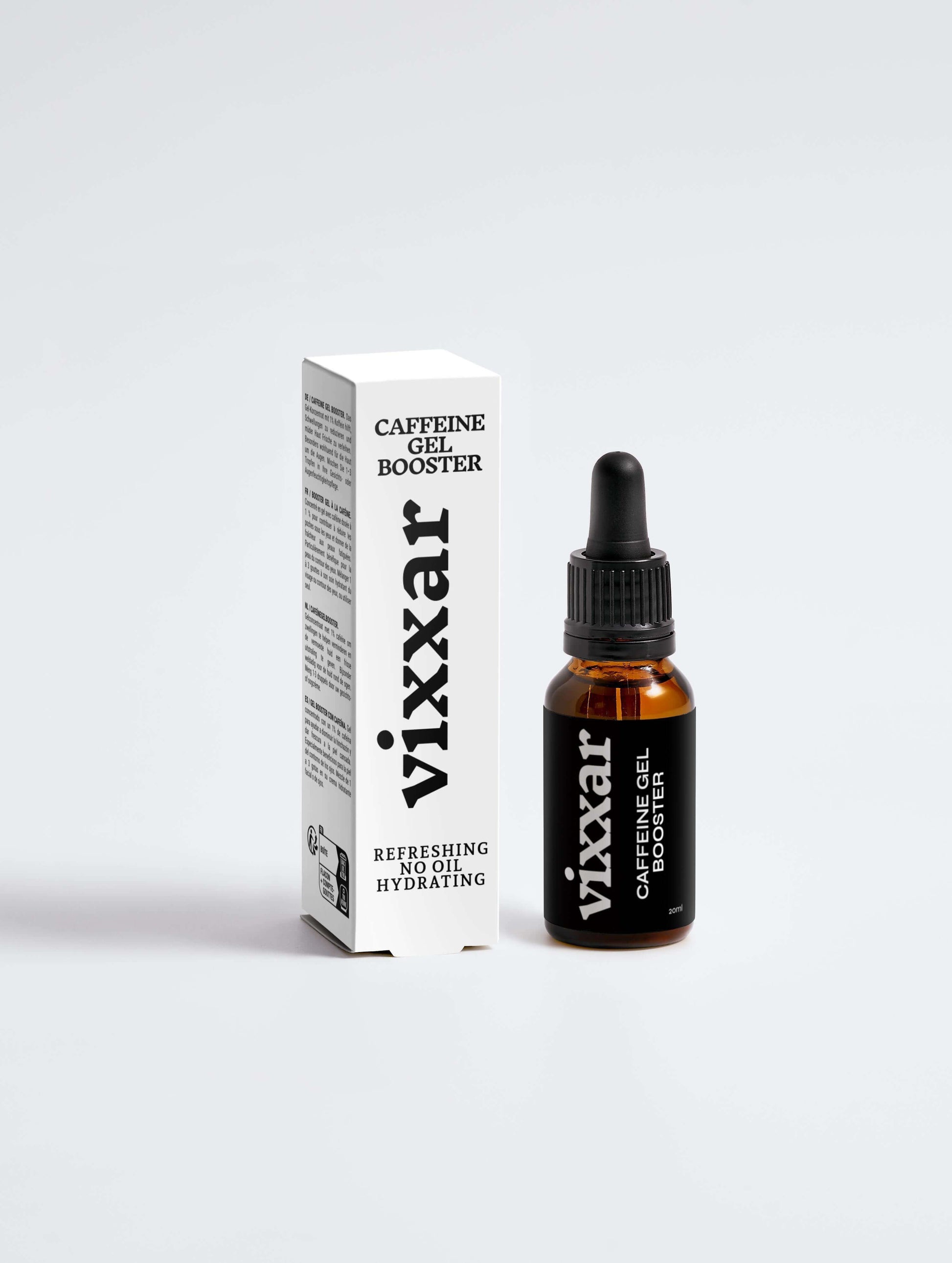 Caffeine Gel Booster 20ml – Depuffing, Brightening & Hydrating Skincare - Vixxar Cosmetiques