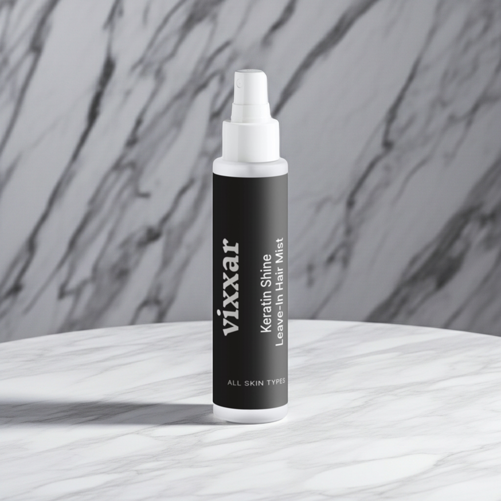 Vixxar Keratin Shine Leave-In Hair Mist 100ml for smooth, glossy, frizz-free hair