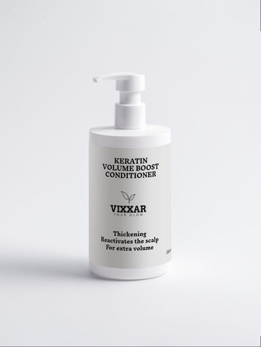 Vixxar Keratin Volume Boost Conditioner bottle on a white background