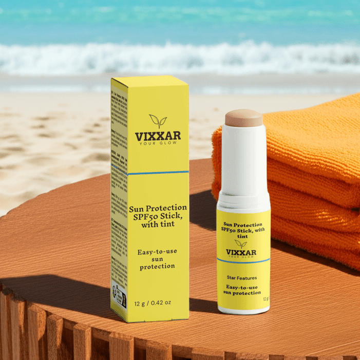 Sun Protection SPF50 Stick Tint – Rice Oil Jojoba & No Cast Vixxar